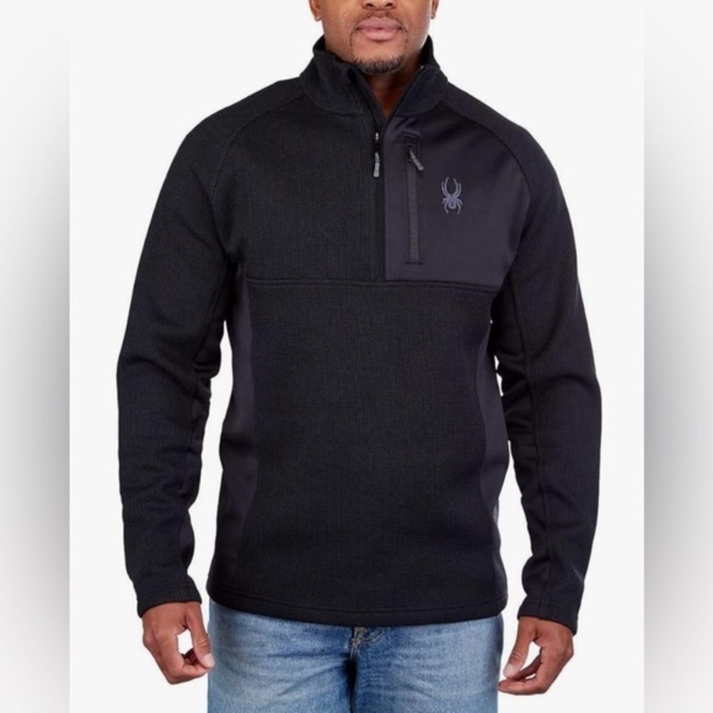 Spyder Men's Half Zip Sweater Gait Knit Pullover Jacket Size M NWOT